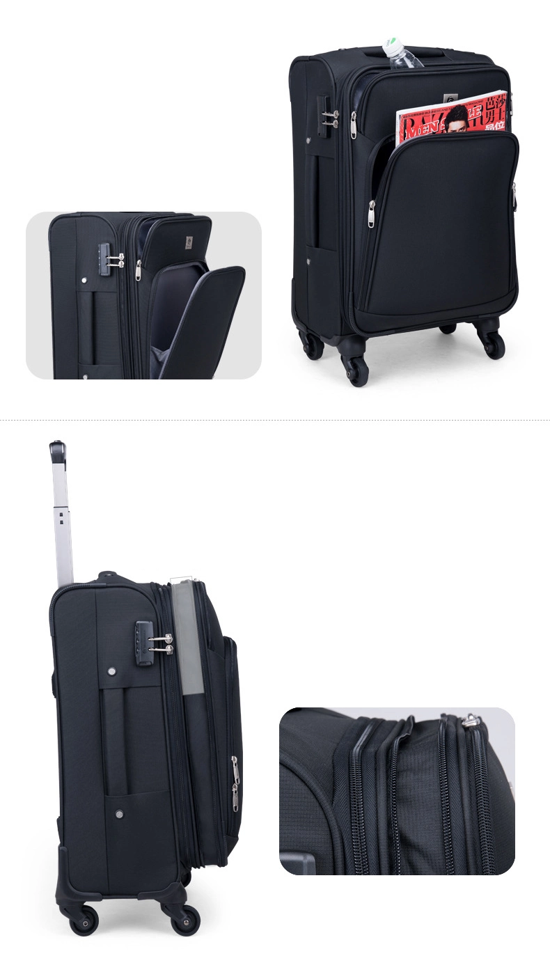 Fabric Rolling Trolley Wheeled Leisure Business Travel Boarding Luggage Suitcase Bag Case with Four Wheels (CY3400)