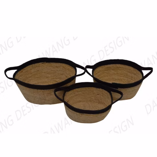 新しい人気のモダンな海藻籐フラワーポット、観葉植物収納バスケット